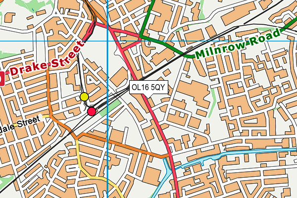 OL16 5QY map - OS VectorMap District (Ordnance Survey)