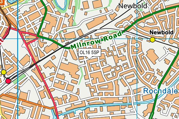 OL16 5SP map - OS VectorMap District (Ordnance Survey)