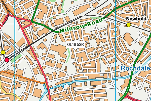 OL16 5SR map - OS VectorMap District (Ordnance Survey)