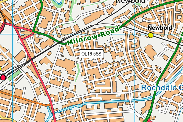 OL16 5SS map - OS VectorMap District (Ordnance Survey)