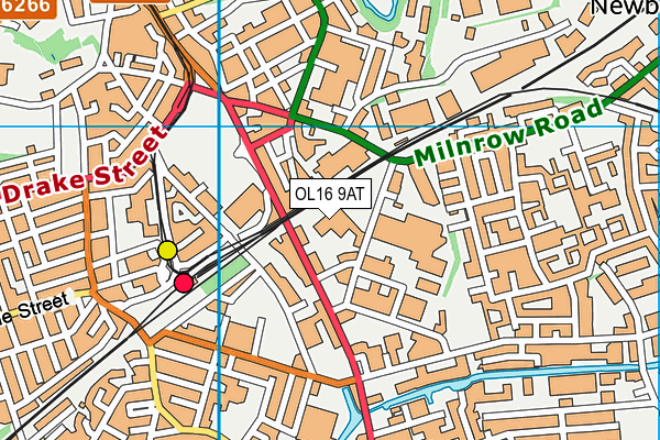 OL16 9AT map - OS VectorMap District (Ordnance Survey)