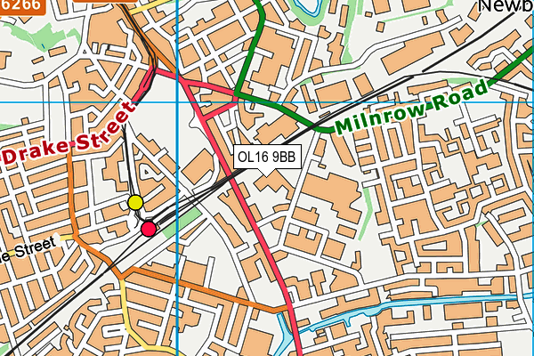 OL16 9BB map - OS VectorMap District (Ordnance Survey)