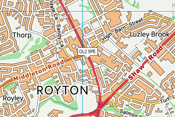 Map of PIZZA ROYTON LTD at district scale
