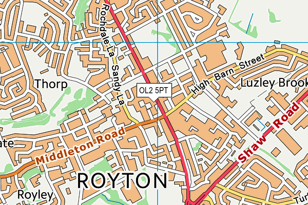 Map of ROYTON NEWS AND CARD CENTRE LTD at district scale