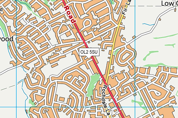 OL2 5SU map - OS VectorMap District (Ordnance Survey)