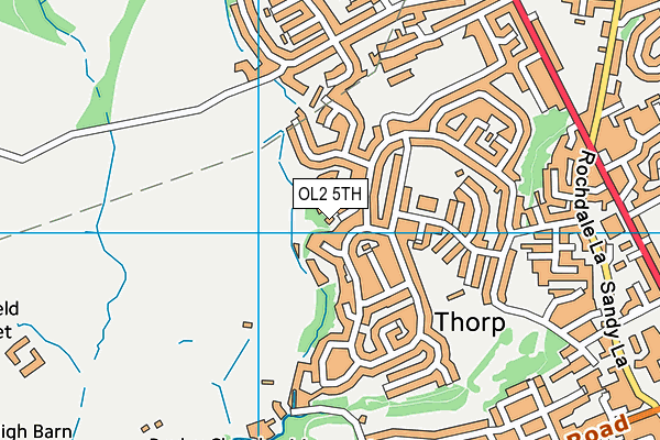 OL2 5TH map - OS VectorMap District (Ordnance Survey)
