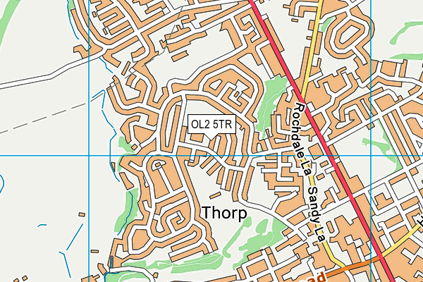 OL2 5TR map - OS VectorMap District (Ordnance Survey)