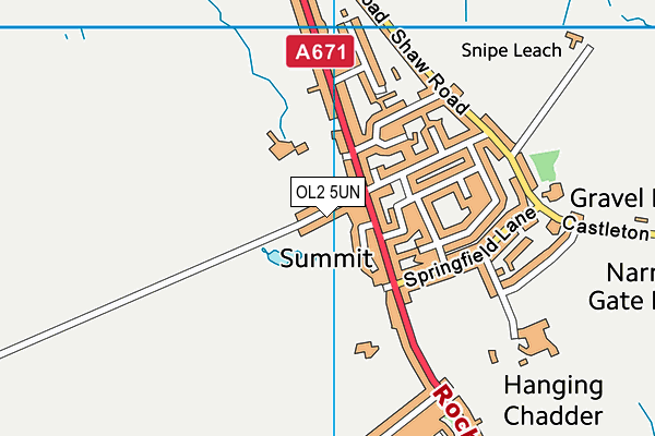OL2 5UN map - OS VectorMap District (Ordnance Survey)