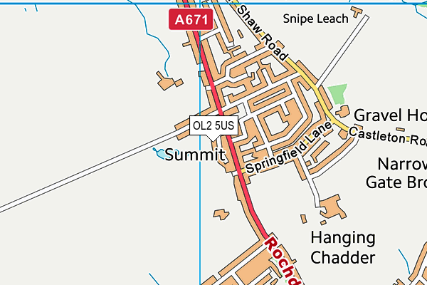 OL2 5US map - OS VectorMap District (Ordnance Survey)