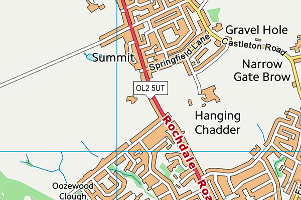 OL2 5UT map - OS VectorMap District (Ordnance Survey)