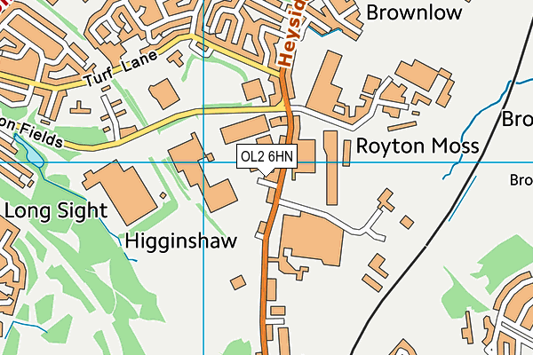 OL2 6HN map - OS VectorMap District (Ordnance Survey)