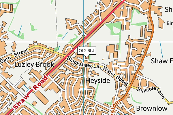 OL2 6LJ map - OS VectorMap District (Ordnance Survey)