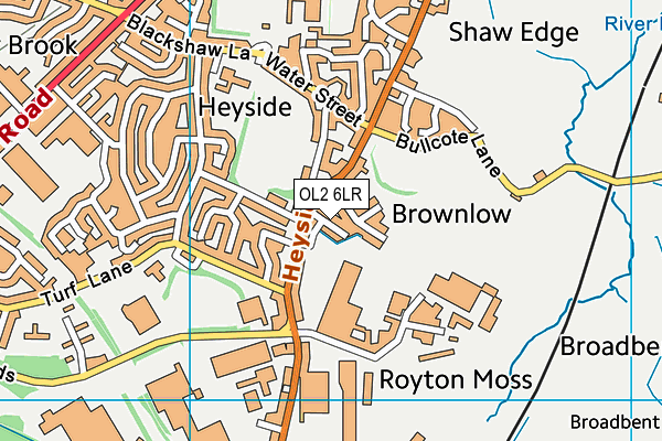 OL2 6LR map - OS VectorMap District (Ordnance Survey)