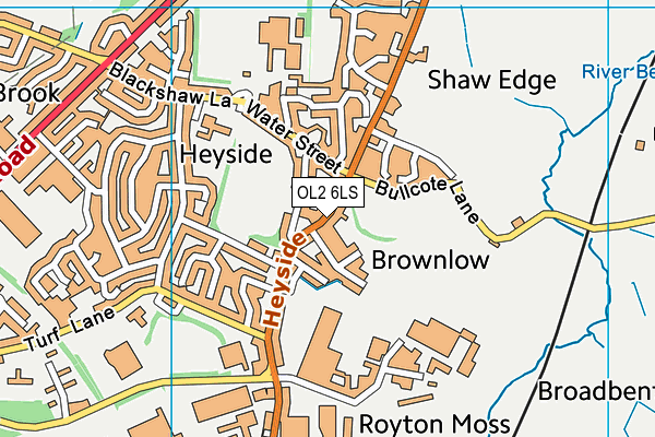 OL2 6LS map - OS VectorMap District (Ordnance Survey)