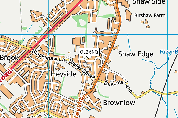 OL2 6NQ map - OS VectorMap District (Ordnance Survey)