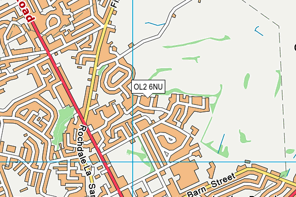 OL2 6NU map - OS VectorMap District (Ordnance Survey)