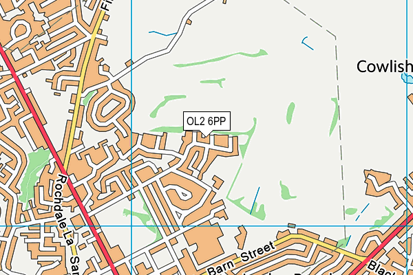 OL2 6PP map - OS VectorMap District (Ordnance Survey)