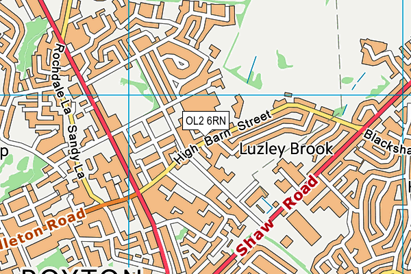 OL2 6RN map - OS VectorMap District (Ordnance Survey)