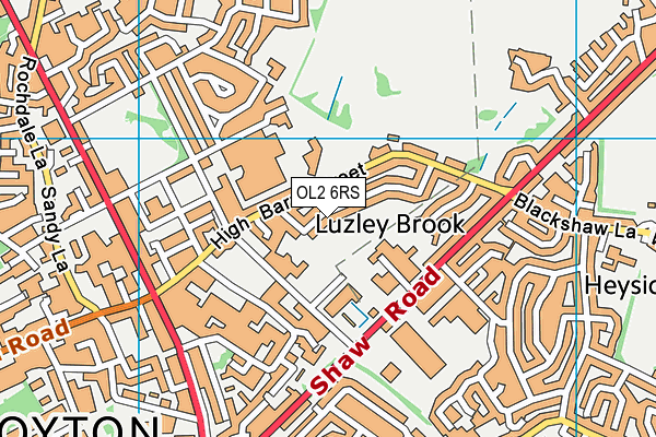 OL2 6RS map - OS VectorMap District (Ordnance Survey)