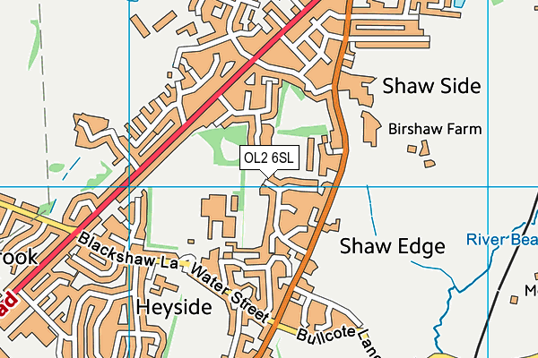 OL2 6SL map - OS VectorMap District (Ordnance Survey)