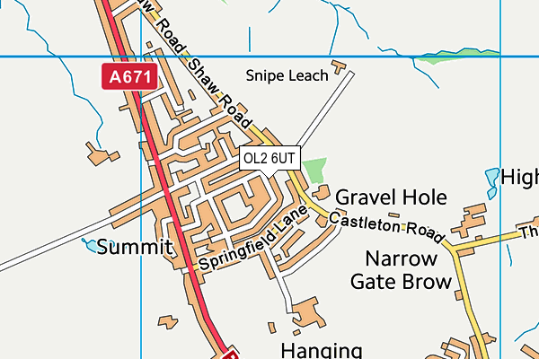 OL2 6UT map - OS VectorMap District (Ordnance Survey)