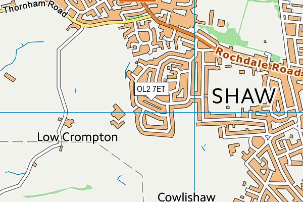 OL2 7ET map - OS VectorMap District (Ordnance Survey)