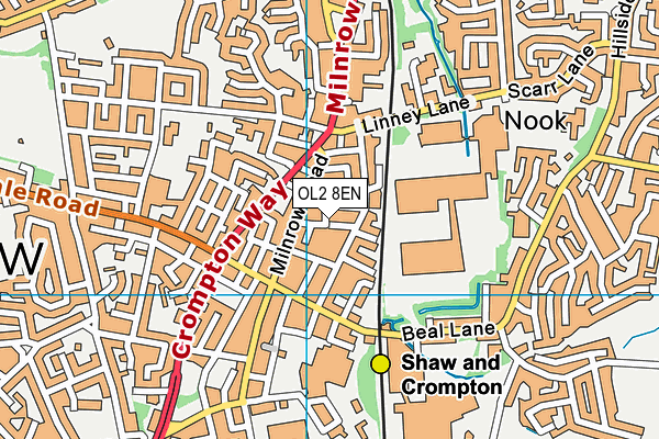 OL2 8EN map - OS VectorMap District (Ordnance Survey)