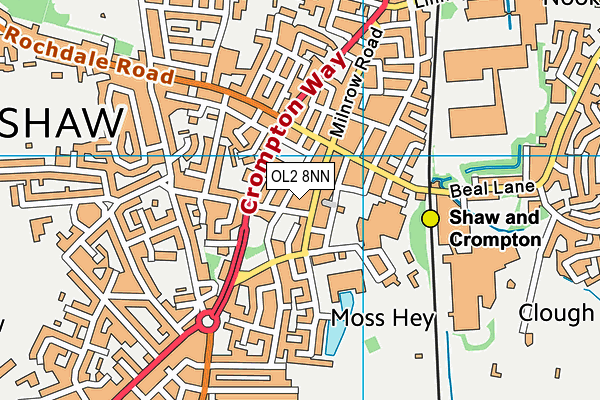 OL2 8NN map - OS VectorMap District (Ordnance Survey)