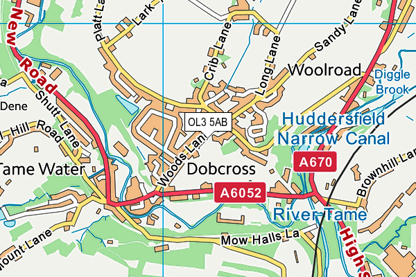 OL3 5AB map - OS VectorMap District (Ordnance Survey)