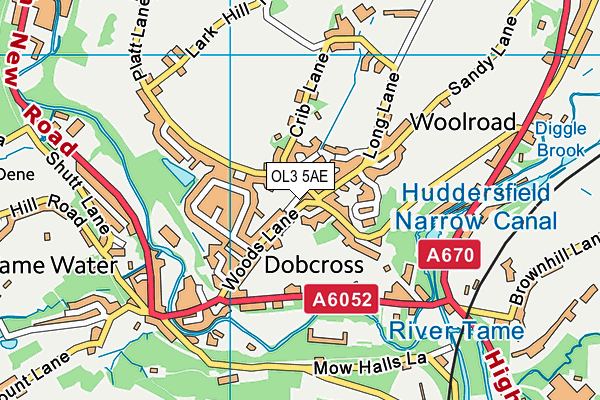 OL3 5AE map - OS VectorMap District (Ordnance Survey)