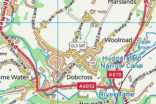 OL3 5AT map - OS VectorMap District (Ordnance Survey)