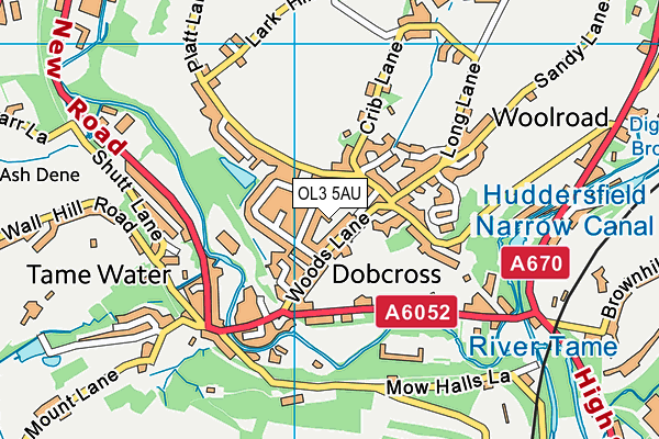 OL3 5AU map - OS VectorMap District (Ordnance Survey)