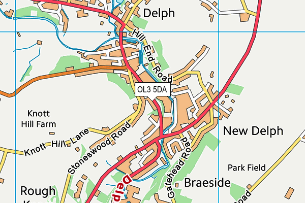 OL3 5DA map - OS VectorMap District (Ordnance Survey)