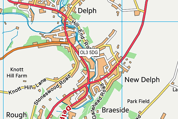 OL3 5DG map - OS VectorMap District (Ordnance Survey)