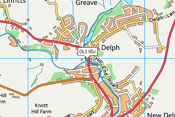 OL3 5DJ map - OS VectorMap District (Ordnance Survey)