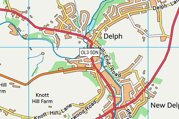 OL3 5DN map - OS VectorMap District (Ordnance Survey)