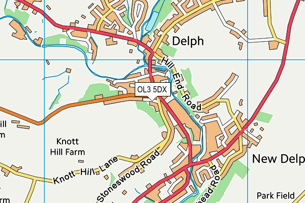 OL3 5DX map - OS VectorMap District (Ordnance Survey)