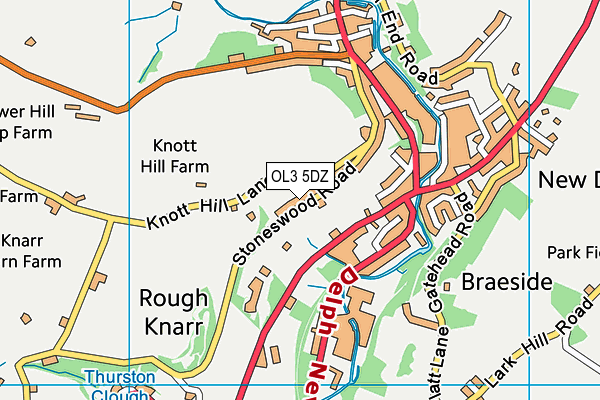 OL3 5DZ map - OS VectorMap District (Ordnance Survey)