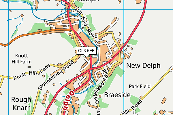 OL3 5EE map - OS VectorMap District (Ordnance Survey)