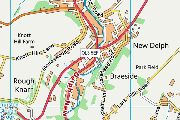 OL3 5EF map - OS VectorMap District (Ordnance Survey)