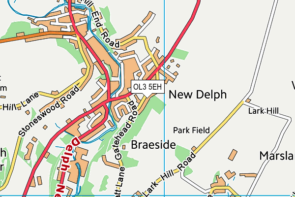 OL3 5EH map - OS VectorMap District (Ordnance Survey)