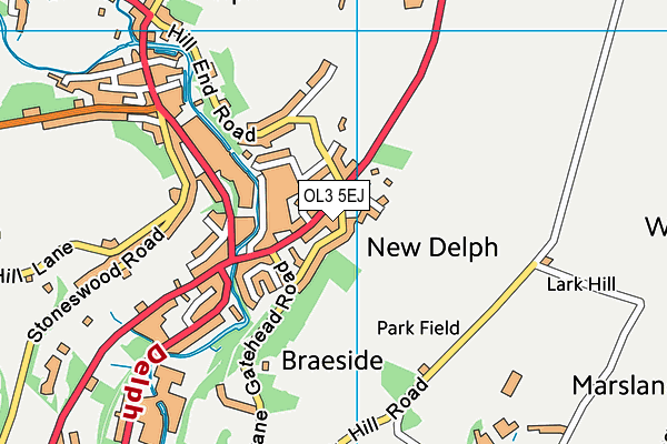 OL3 5EJ map - OS VectorMap District (Ordnance Survey)