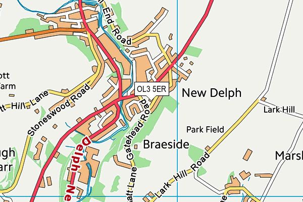 OL3 5ER map - OS VectorMap District (Ordnance Survey)