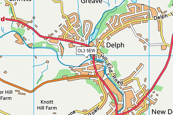 OL3 5EW map - OS VectorMap District (Ordnance Survey)