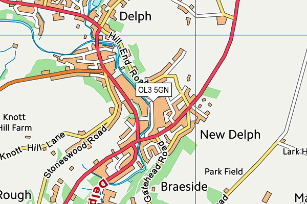 OL3 5GN map - OS VectorMap District (Ordnance Survey)