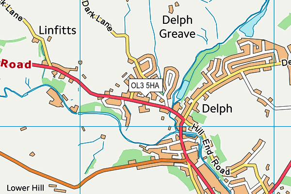OL3 5HA map - OS VectorMap District (Ordnance Survey)