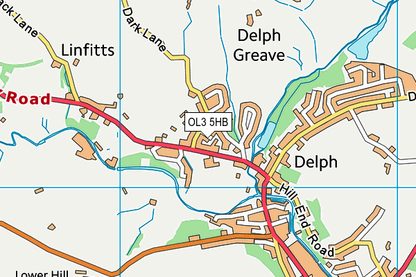 OL3 5HB map - OS VectorMap District (Ordnance Survey)