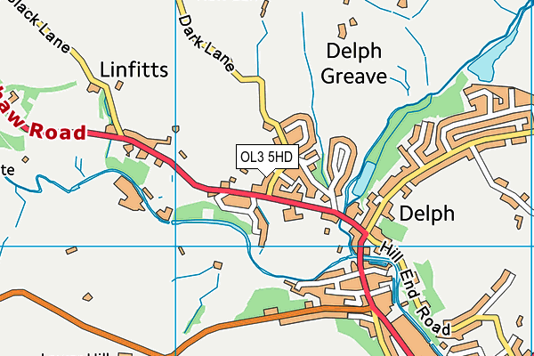 OL3 5HD map - OS VectorMap District (Ordnance Survey)