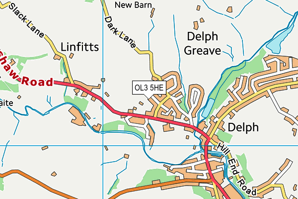 OL3 5HE map - OS VectorMap District (Ordnance Survey)