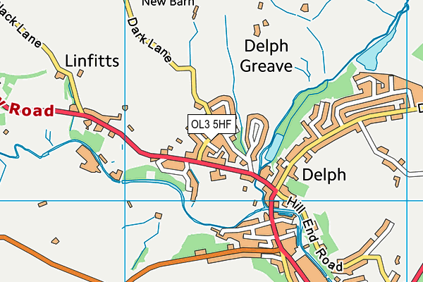 OL3 5HF map - OS VectorMap District (Ordnance Survey)